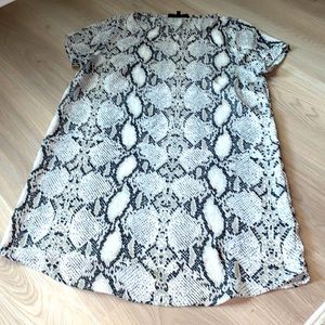 Snakeskin Flowy Mini Dress